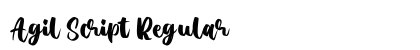 Agil Script Regular Font Preview Agil Script Regular Font Preview