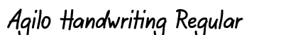 Agilo Handwriting Regular Font Preview Agilo Handwriting Regular Font Preview