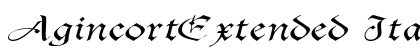 AgincortExtended Italics Font Preview AgincortExtended Italics Font Preview