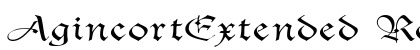 AgincortExtended Regular Font Preview AgincortExtended Regular Font Preview