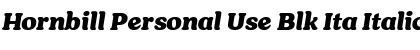 Download Hornbill Personal Use Blk Ita Font