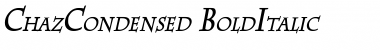 ChazCondensed BoldItalic Font