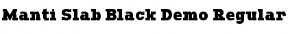 Manti Slab Black Demo Regular Font