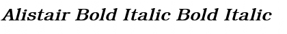 Alistair Bold Italic Bold Italic Font