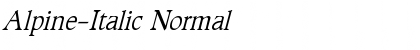 Alpine-Italic Normal Font