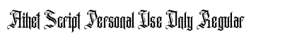 Aihet Script Personal Use Only Regular Font Preview Aihet Script Personal Use Only Regular Font Preview