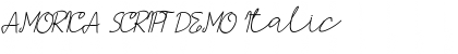 AMORICA SCRIPT DEMO Italic Font