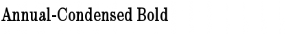 Annual-Condensed Bold Font