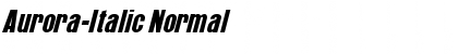 Aurora-Italic Normal Font
