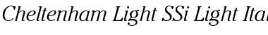 Cheltenham Light SSi Light Italic