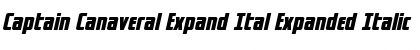 Captain Canaveral Expand Ital Expanded Italic