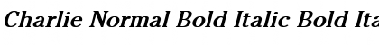 Charlie Normal Bold Italic Bold Italic Font