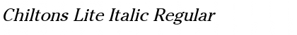 Download Chiltons Lite Italic Font