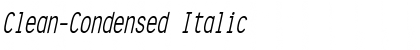 Clean-Condensed Italic
