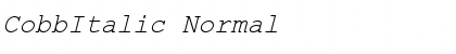 CobbItalic Normal Font