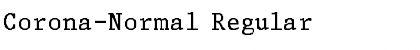 Corona-Normal Regular Font