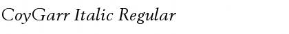 CoyGarr Italic Regular Font