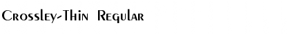 Crossley-Thin Regular Font