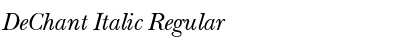 Download DeChant Italic Font