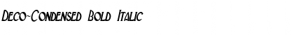Deco-Condensed Bold Italic