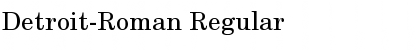 Detroit-Roman Regular Font