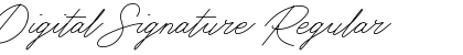 Digital Signature Regular Font