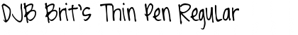 Download DJB Brit's Thin Pen Font