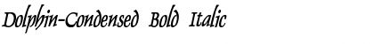 Dolphin-Condensed Bold Italic Font