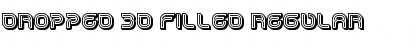 Dropped 3D Filled Regular Font