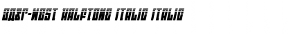 EAST-west Halftone Italic Italic Font