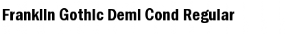 Franklin Gothic Demi Cond Regular Font