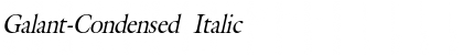 Galant-Condensed Italic Font