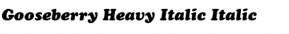 Gooseberry Heavy Italic Italic Font
