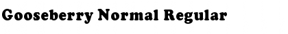 Gooseberry Normal Regular Font