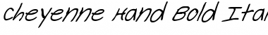 Cheyenne Hand Bold Italic Bold Italic Font