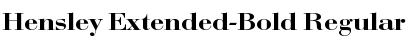 Hensley Extended-Bold Regular Font