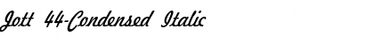 Jott 44-Condensed Italic