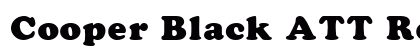 Cooper Black ATT Regular Font Cooper Black ATT Regular Font Preview