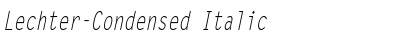 Lechter-Condensed Italic Font