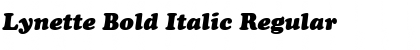 Download Lynette Bold Italic Font