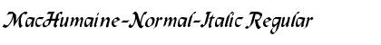Download MacHumaine-Normal-Italic Font