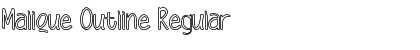 Malique Outline Regular Font