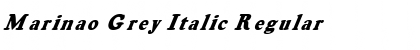 Marinao Grey Italic Regular Font