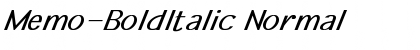 Download Memo-BoldItalic Font