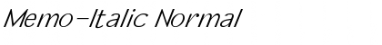 Download Memo-Italic Font