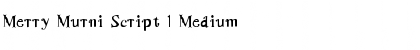 Merry Murni Script 1 Medium Font