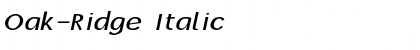 Oak-Ridge Italic Font