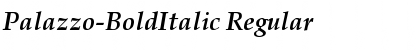 Palazzo-BoldItalic Regular Font