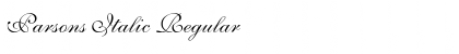 Parsons Italic Regular Font
