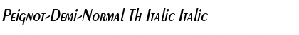 Download Peignot-Demi-Normal Th Italic Font